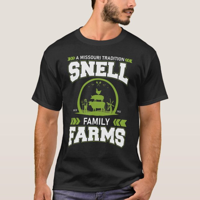 Camiseta Snell Family Fazenda Ozark A Missouri Tradição (Frente)