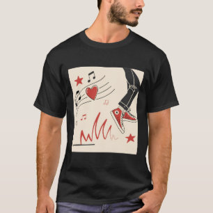 Camiseta Snicker Music Colorida Expressive Digital Art Illu