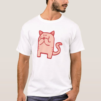Camiseta Snickers do gatinho - rosa