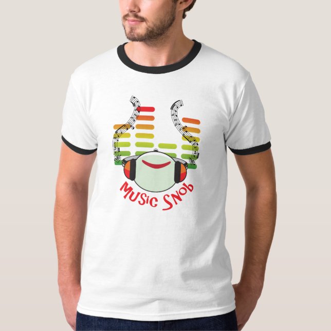 Camiseta Snobe da música multicolorido (Frente)