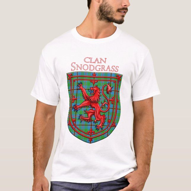 Camiseta Snodgrass Tartan Scottish Plaid Lion Rampant (Frente)