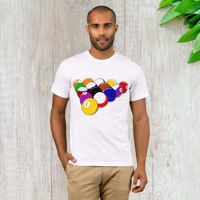 Camiseta Snooker Balls Mens T-Shirt (Criador carregado)