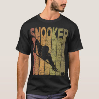 Camiseta Snooker Bilhar Antigo Bilhar Snooker Jogador Retro