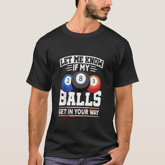 Camiseta Snooker de Mesa de Piscina de Ball Play Billiard 8 (Frente)