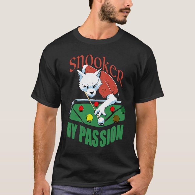 Camiseta Snooker my passion billiard player design snooker (Frente)