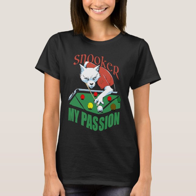 Camiseta Snooker my passion billiard player design snooker (Frente)