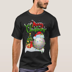 Camiseta Snooker Sports Xmas Decoration Papais noeis Snooke
