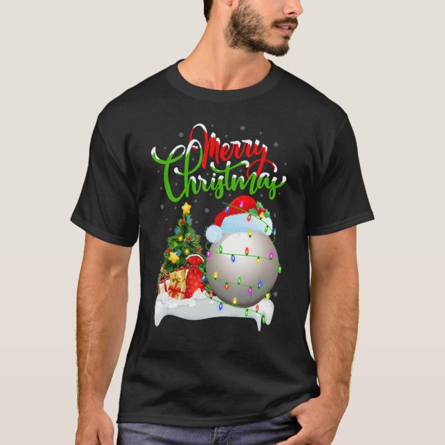 Camiseta Snooker Sports   Xmas Decoration Santa Snooker Chr (Frente)