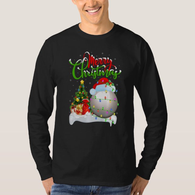 Camiseta Snooker Sports  Xmas Decoration Santa Snooker Chri (Frente)
