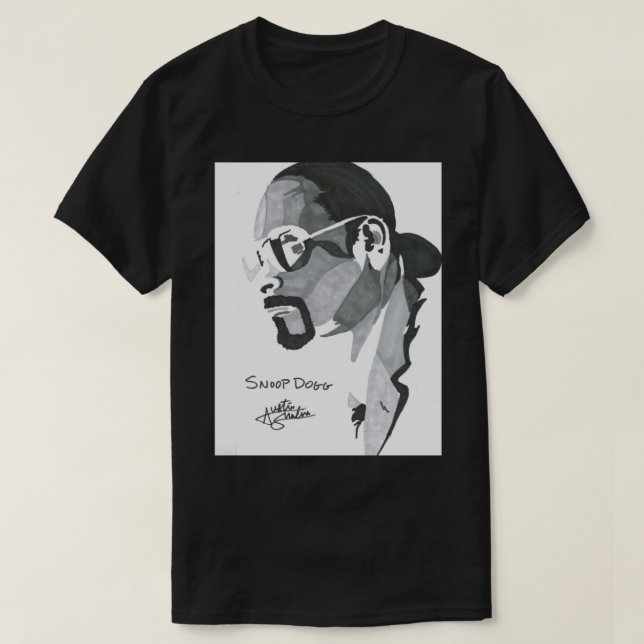 Camiseta Snoop Dogg - Estilo Clássico T-Shirt (Frente do Design)