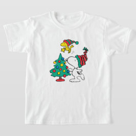 Camiseta snoopy and woodstock on christmas