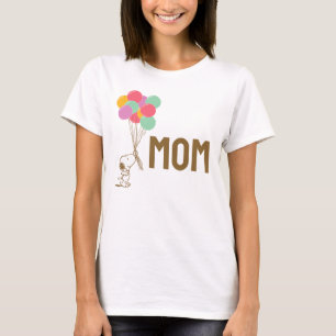 Camiseta Snoopy e Balões Eu sou a mãe