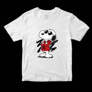 Camiseta Snoopy Joe Cool Estiloso Desenho Animado Desenhado