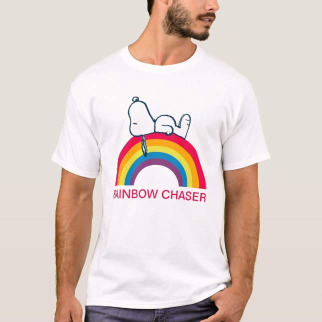 Camiseta Snoopy | Sonho em arco-íris a cores (Frente)