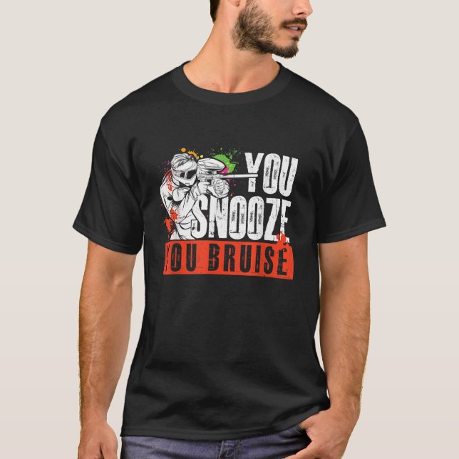 Camiseta Snooze Você Esnobe Paintballer Paintball Paintb (Frente)