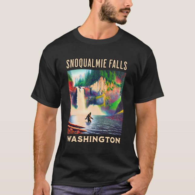 Camiseta Snoqualmie Cai Shirt Washington, Sasquatch (Frente)