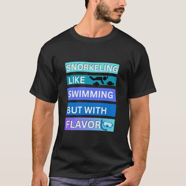 Camiseta Snorkeling é como nadar mas com sabor (Frente)