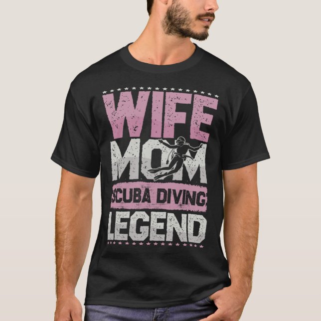 Camiseta Snorkelling Wife Mom Diving Legend Diving Women (Frente)