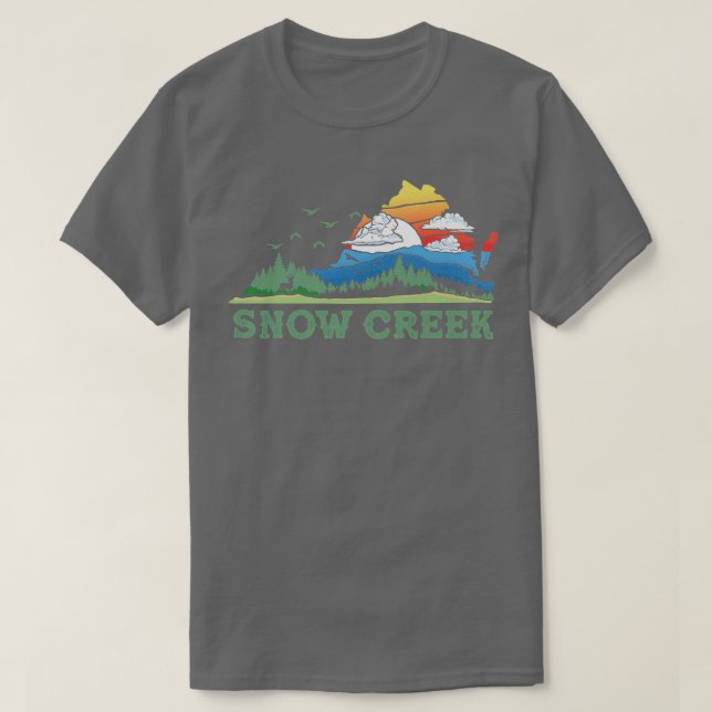 Camiseta Snow Creek, Virginia Franklin County Nature & Outd (Frente do Design)