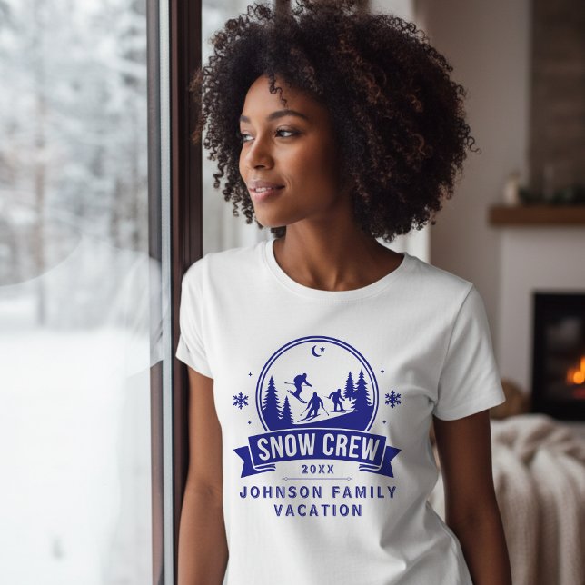 Camiseta Snow Crew Ski Trip Winter Family Vacation Blue (Snow Crew Ski Winter Family Vacation Blue T-Shirt
)