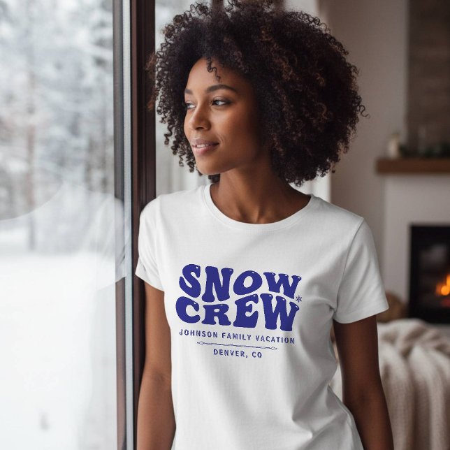 Camiseta Snow Crew Winter Family Vacation Trip Blue (Snow Crew Winter Family Vacation Trip Blue T-Shirt
)