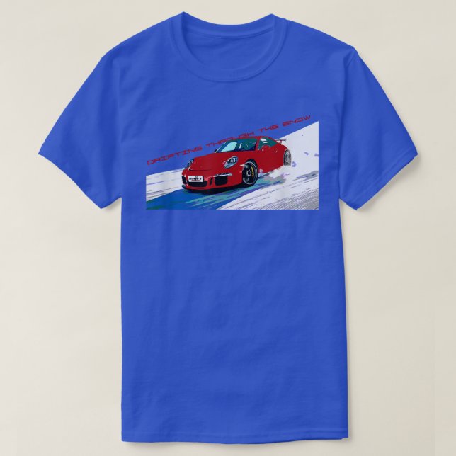 Camiseta Snow Drifting 991 911 GT3 RS Inspirado (Frente do Design)