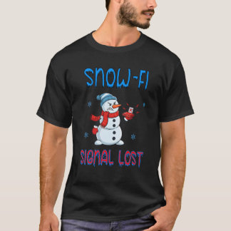 Camiseta Snow-Fi Signal Lost Funny Winter T-Shirt
