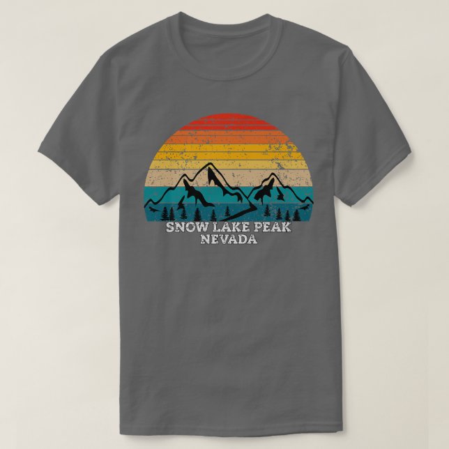 Camiseta Snow Lake Peak Mounties de Nevada (Frente do Design)