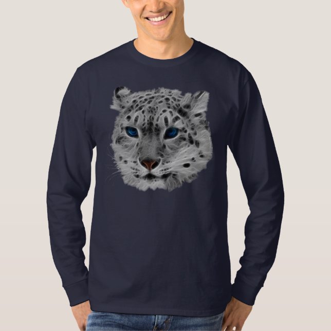 Camiseta Snow Lepard Fractal (Frente)
