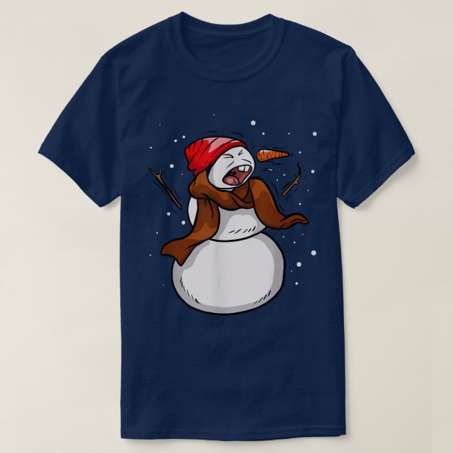 Camiseta Snow Man sneeze  (Frente do Design)