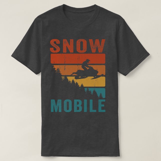 Camiseta Snow Mobile Racing Vintage Snowmobiling Snowmobile (Frente do Design)