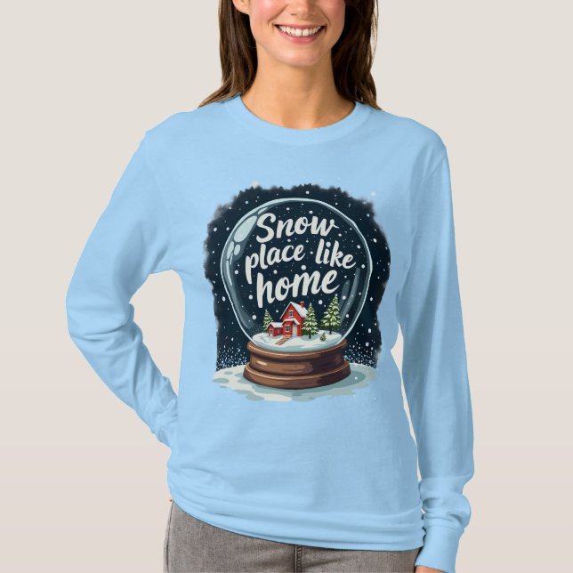 Camiseta Snow Place Like Home Holidation Cote (Frente)