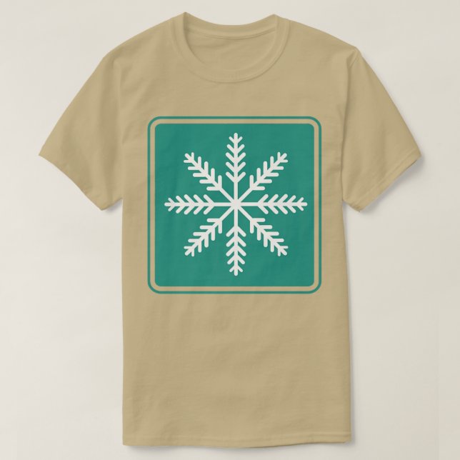 Camiseta Snow Road Warning Sign  (Frente do Design)