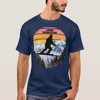 Camiseta Snow Ski Loon Mountain Skiing Fields New Hampshire