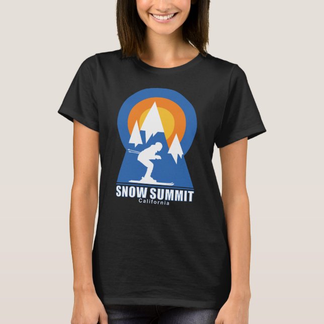 Camiseta Snow Summit Ski Sunset Retro T-Shirt (Frente)