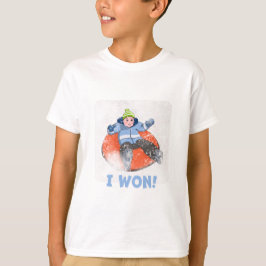 Camiseta Snow Tubing Kids, I Won!