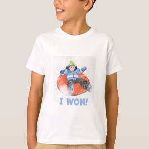 Camiseta Snow Tubing Kids, I Won!
