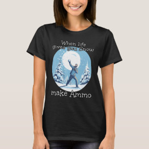 Camiseta Snowball luta com munição por meio de um divertido