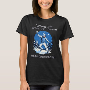 Camiseta Snowball Thrower ama Winter Season com uma engraça