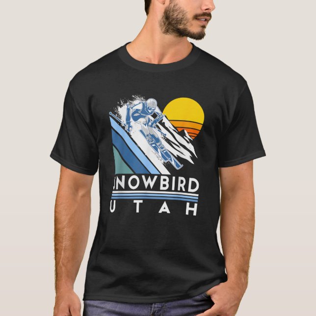 Camiseta Snowbird Utah Retro Esqui  (Frente)