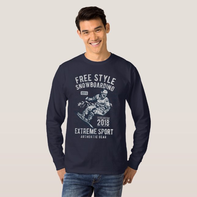 Camiseta Snowboard 2018 Extreme Sports (Frente Completa)