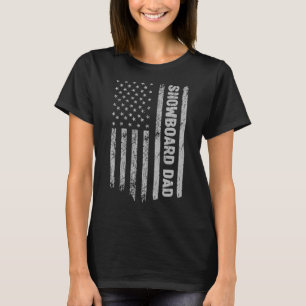 Camiseta Snowboard America Pai Flag Patriot Vintage