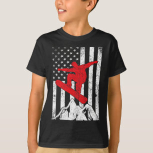 Camiseta Snowboard American Flag Patriótico Win