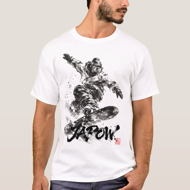 Camiseta Snowboard Brush Art - Snowboarder Light (Frente)