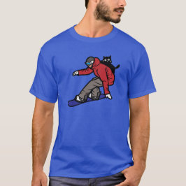 Camiseta Snowboard com o Meu Gato