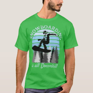 Camiseta Snowboard é tudo Descida Legal Vintage Blue Sun