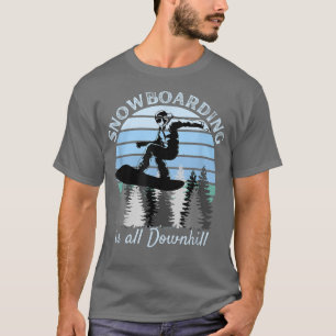 Camiseta Snowboard é tudo Descida Legal Vintage Blue Sun
