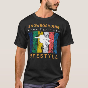 Camiseta Snowboard É um Teto Engraçado Estilo de Vida