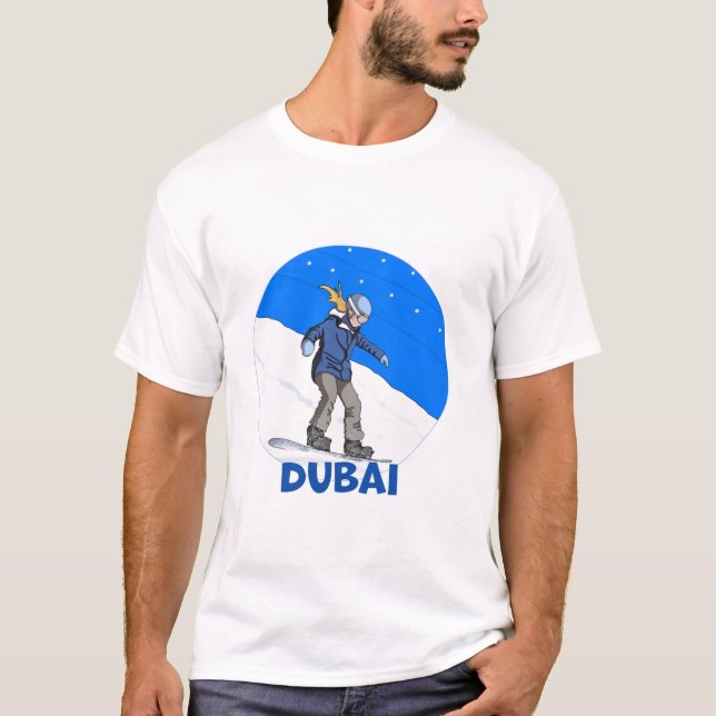 Camiseta Snowboard Em Dubai (Frente)
