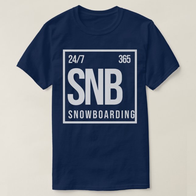 Camiseta Snowboard Engraçado O Dia Inteiro (Frente do Design)